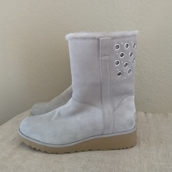 UGG Shoes - New grey Ugg boots silver studs perforated rings 9